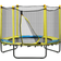 Homcom Kids Trampoline with Enclosure Safety Net Pads