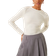 New Look Crew Neck Long Sleeve Bodysuit - Cream-White
