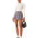 New Look Crew Neck Long Sleeve Bodysuit - Cream-White