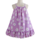 Shein Young Girl Summer Holiday Beach Playtime Purple Crinkled Blossom Pattern Sleeveless Loose Fit MidLength ALine Strap Dress Summer
