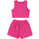 Shein Tween Girl Solid Tank Top - Drawstring Waist Shorts