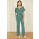 Yumi Geometric Wide Leg Jumpsuit - Green