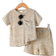 Shein Young Boy Marled Knit Tee Shorts