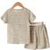 Shein Young Boy Marled Knit Tee Shorts