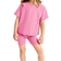 Shein Toddler Girls Cotton Drop Shoulder Top & Biker Shorts Set