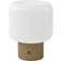 Lucande LED-Bordlampe Katrin Palm Beige Glas Bordlampe
