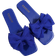 Shein Plus Womens Simple Comfortable BowKnot Decorated OpenToe Flat Blue Sandals Casual Fashionable Outdoor Beach Summer Shoes