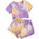 Shein Baby Tie Dye Rib Knit Tee & Shorts