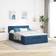 vidaXL Ottoman Med Madrass Blå 140x200 cm Tyg Ramsäng 144x203cm