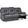 Beliani Modern Fabric Recliner Manual Reclining Padded 3 Seater Grey Bergen II Sofa