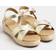 Yours Gold Cross Strap Platform Wedge Sandals - Gold