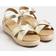 Yours Gold Cross Strap Platform Wedge Sandals - Gold