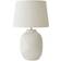 ValueLights Harrison Tapered Shade White Geometic Ribbed Pattern Table Lamp