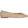 Dune London Heat Leather Woven Ballerina - Gold