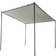 Beliani Garden Pergola Pavilion 282 x 294 cm Fabric Shade Metal Frame Grey