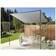 Beliani Garden Pergola Pavilion 282 x 294 cm Fabric Shade Metal Frame Grey