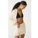Stradivarius Ruched Mini Skirt - Stone