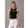 Calvin Klein Jeans Ribbed Cotton Logo Tank Top - Black