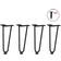 vidaXL Hairpin Legs 4 pcs Black 30 cm Solid Steel Table Leg