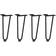 vidaXL Hairpin Legs 4 pcs Black 30 cm Solid Steel Table Leg