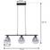 Lindby Pendura Gris Humo 75 cm Lámpara Colgante