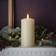 Lights4fun Large TruGlow Pillar Battery Flameless 15cm Real Ivory Wax LED Candle