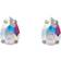 Caroline Svedbom Petite Drop Stud Earrings Rhodium Aurore Boreale
