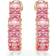 Swarovski Matrix Gold Heart Shape Pink Baguette Crystal Hoop Earrings