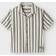 Name It Striped Organic Cotton Shirt - Beige/Blue