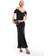 New Look Bardot Sleeve Satin Midaxi Dress - Black