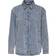 Only Onlvera L/S Flower Emb Shirt - Light Blue Denim Flower