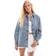 Only Onlvera L/S Flower Emb Shirt - Light Blue Denim Flower