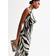 New Look Sort Midikjole Med Halterneck Og Zebra-Print
