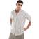 Jack & Jones Revere Collar Textured Stripe Short Sleeve Shirt White