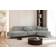 Fun-Möbel Ecksofa Designersofa VALENCIA in Stoff Scala Grau Ottomane Rechts Sofa 210cm