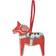 Pluto Design Dala Horse Decoration Pendant Red Christmas Tree Ornament
