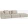 Sklum Sofá Modular Esquinero 2 Piezas Con Puff En Tela Bouclé Beige Crema Sofa