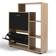 IDMarket Scarpiera Klark Imitazione Faggio A 2 Ante Nera Con Ripiano Portascarpe