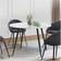 IDMarket Ronde Amelia 4-6 Personnes Effet Marbre Blanc Alaska Pieds 110 cm Table à manger