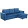 Homcom Letto Angolare 3 Posti Effetto Velluto E Chaise Longue Con Contenitore 232 x 141 x 85 cm Divano