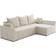 BESTMOBILIER Reversible Beige Sofa 248cm 4 Seater