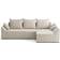 BESTMOBILIER Reversible Beige Sofa 248cm 4 Seater