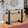 IDMarket Phoenix XL 4 Portes Bois Et Noir 140 cm Buffet