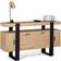 IDMarket Phoenix XL 4 Portes Bois Et Noir 140 cm Buffet