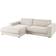 KAWOLA Madeline Ecksofa mit Longchair Cord Sofa