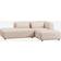 Sklum Sofá Modular Esquinero 2 Piezas Con Diván Izquierdo Y Puff Fogler Borreguito Beige Crema Sofa