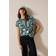 Cecil Damen Print-Shirt Mit Knopfdetail - Grün/Blau