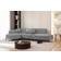 Fun-Möbel Ecksofa Designersofa VALENCIA in Stoff Noel Grau Ottomane Links Sofa
