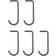 String J For Metal Shelf 5-pack Dark Grey Coat Hook