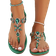 Shein Green Rhinestone Soft Bottom Clip Toe Sandals Women Summer AntiSlip Lightweight Roman Style Flat Sandals For Ladies